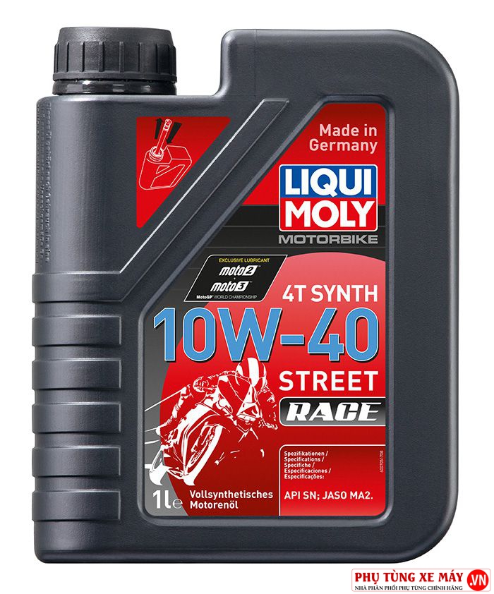 Nhớt Liqui Moly 4T Synth 10W40 Street Race 3