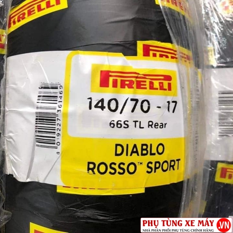 Vỏ Pirelli 140/70-17 Diablo Rosso Sport 3 Vỏ Pirelli 140/70-17 Diablo Rosso Sport